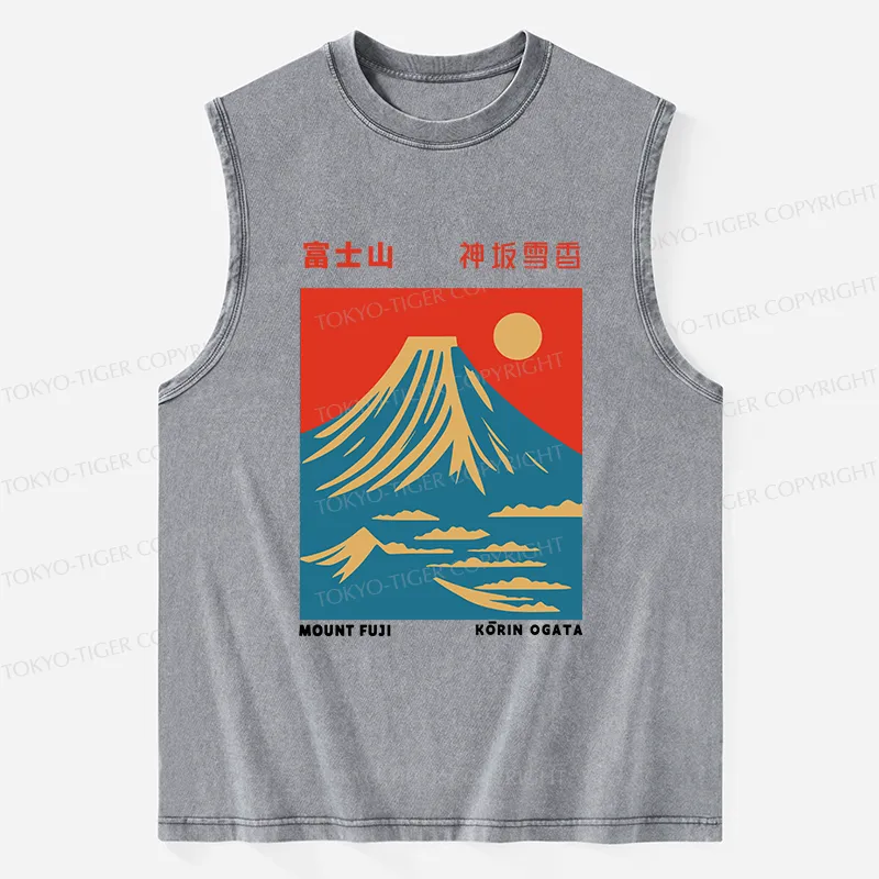 Tokyo-Tiger Mount Fuji Vintage Washed Tank