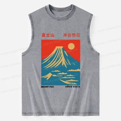 Tokyo-Tiger Mount Fuji Vintage Washed Tank