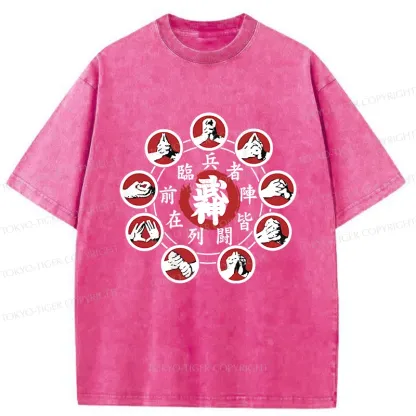 Tokyo-Tiger Traditional Ninjutsu Washed T-Shirt