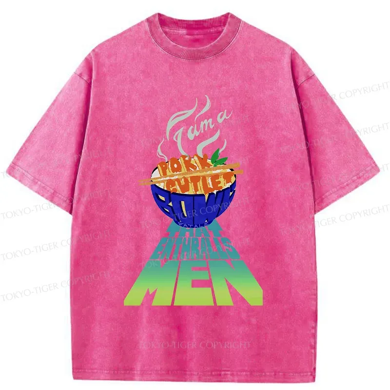 Tokyo-Tiger Fried Pork Cutlet Washed T-Shirt