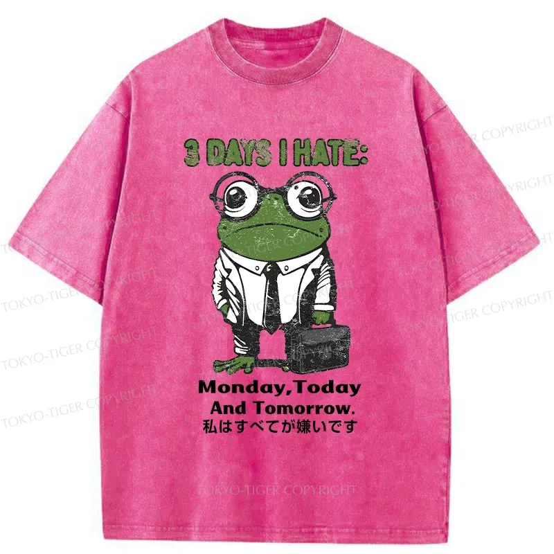 Tokyo-Tiger Working-class Frog Washed T-Shirt