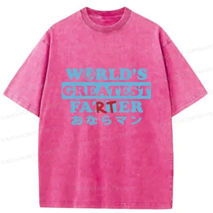 Tokyo-Tiger Father's Day Farter Washed T-Shirt
