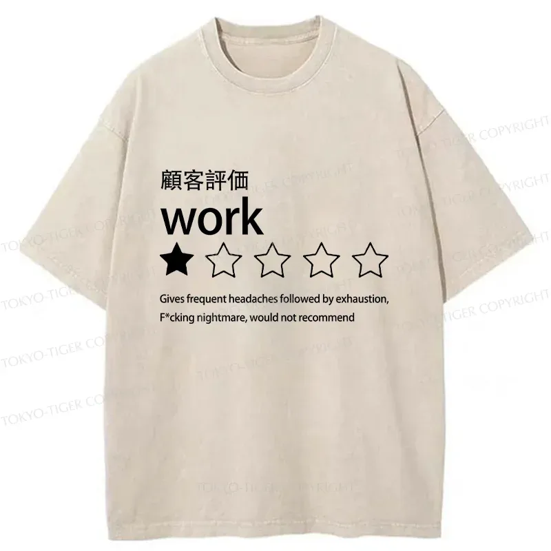Tokyo-Tiger Evaluation Work Washed T-Shirt