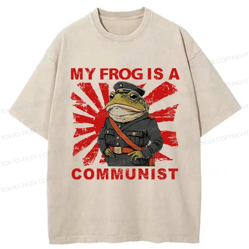 Tokyo-Tiger Funny Frog-ism Washed T-Shirt