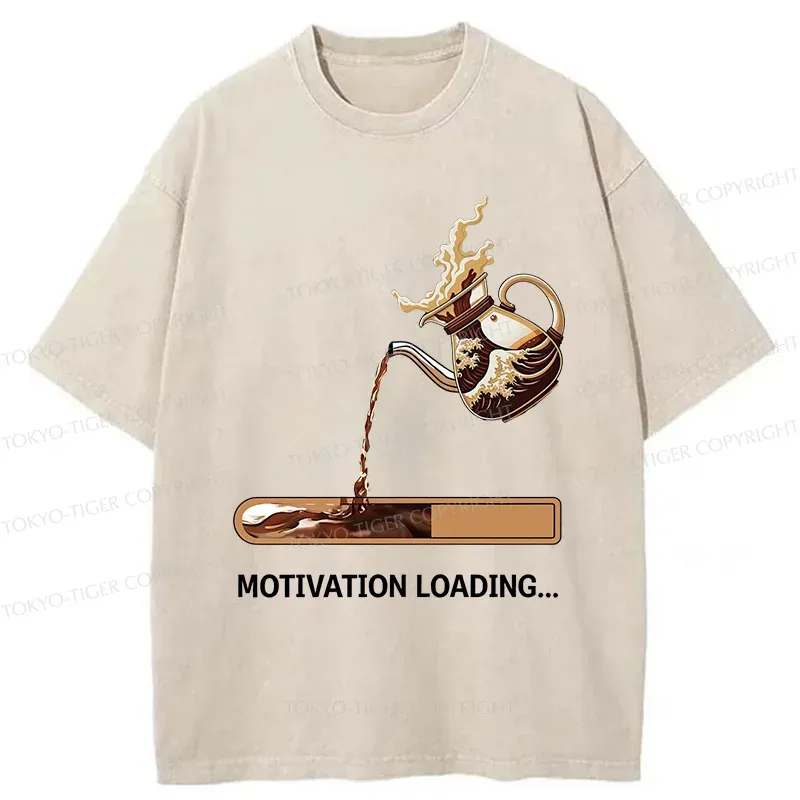 Tokyo-Tiger Coffee Loading Washed T-Shirt