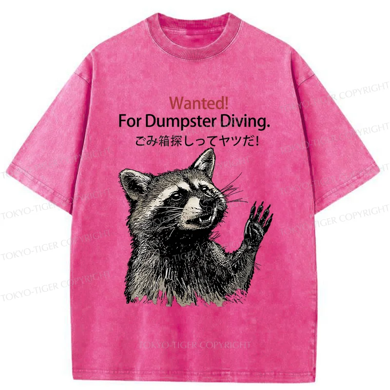 Tokyo-Tiger Wanted Raccoon Washed T-Shirt