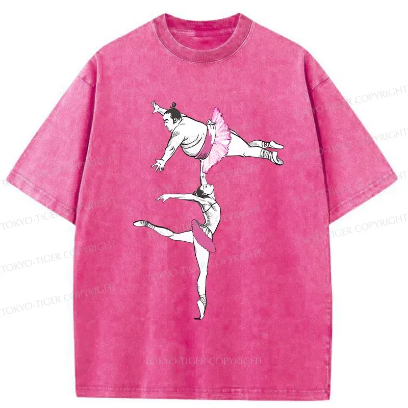 Tokyo-Tiger Elegant Sumo Wrestler Washed T-Shirt