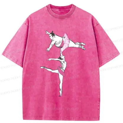 Tokyo-Tiger Elegant Sumo Wrestler Washed T-Shirt