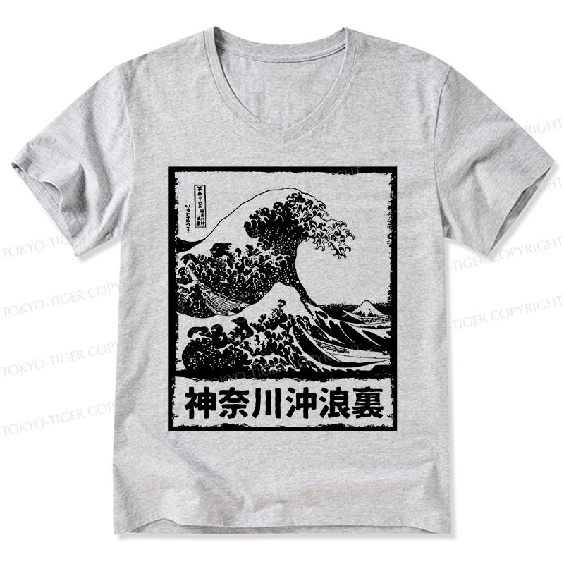 Tokyo-Tiger Legendary Wave V-Neck Classic T-Shirt