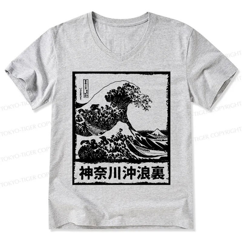 Tokyo-Tiger Legendary Wave V-Neck Classic T-Shirt Sale
