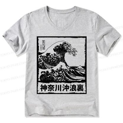 Tokyo-Tiger Legendary Wave V-Neck Classic T-Shirt