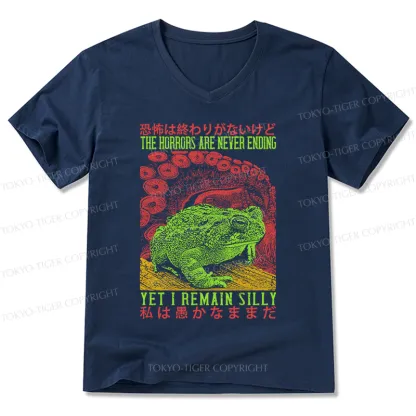 Tokyo-Tiger The Horrors Are Never Ending Japan V-Neck Classic T-Shirt