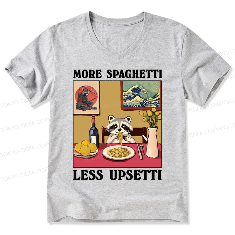 Tokyo-Tiger More Spaghetti Less Upsetti Japanese V-Neck Classic T-Shirt