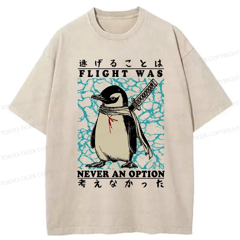 Tokyo-Tiger Ninja Penguin Washed T-Shirt