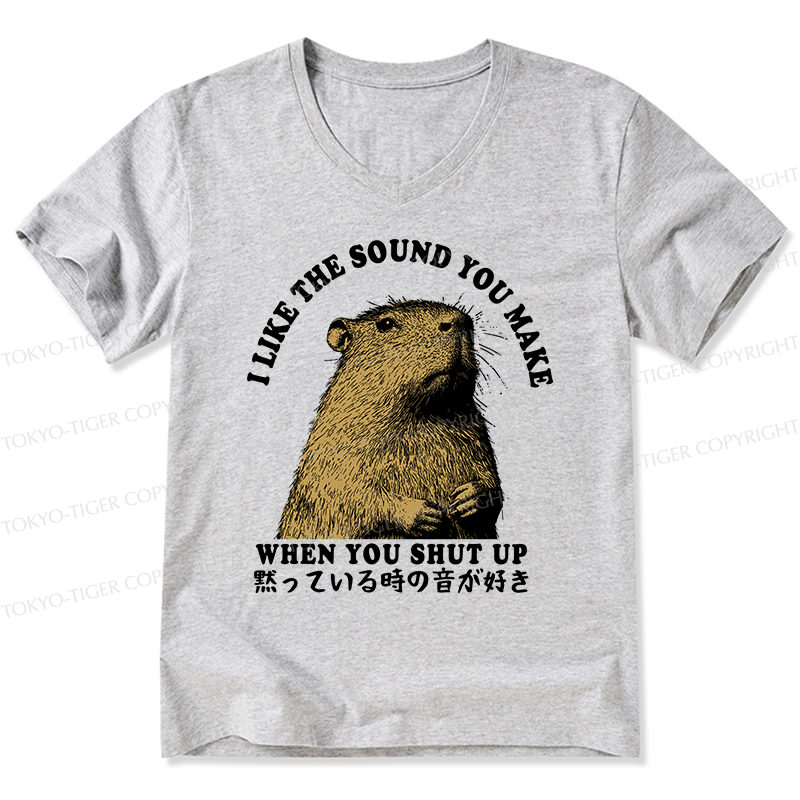 Tokyo-Tiger I Like The Sound Of Silence V-Neck Classic T-Shirt