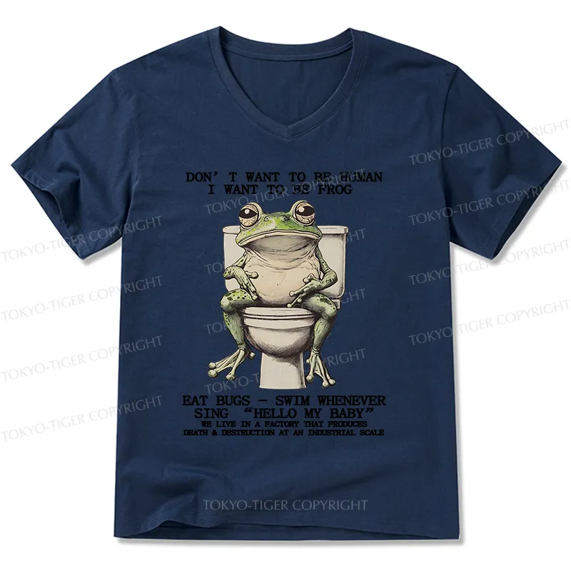 Tokyo-Tiger I Just Want To Be A Frog V-Neck Classic T-Shirt
