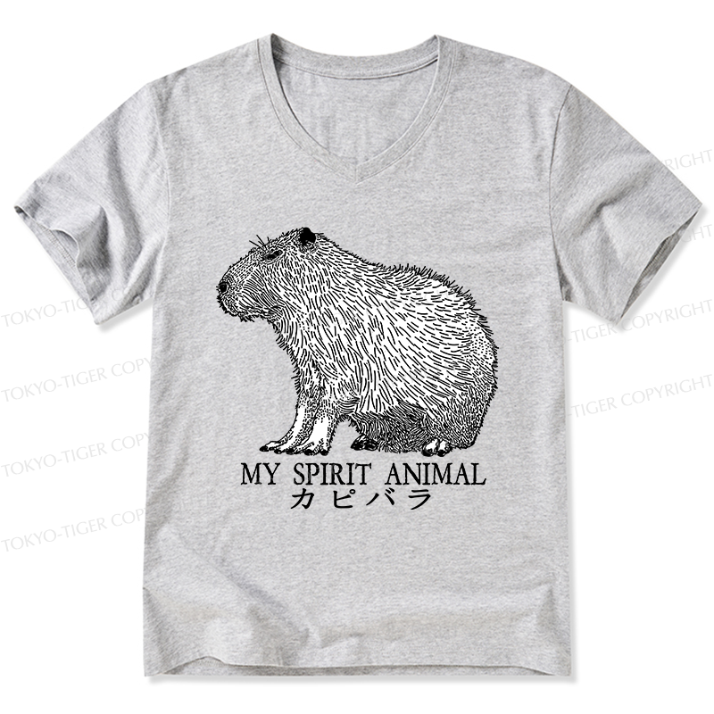 Tokyo-Tiger Capybara Spirit V-Neck Classic T-Shirt