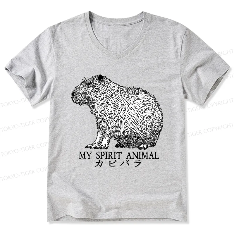 Tokyo-Tiger Capybara Spirit V-Neck Classic T-Shirt