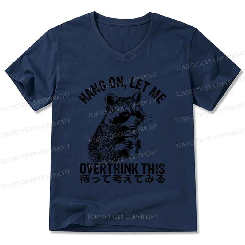 Tokyo-Tiger Overthink Raccoon V-Neck Classic T-Shirt
