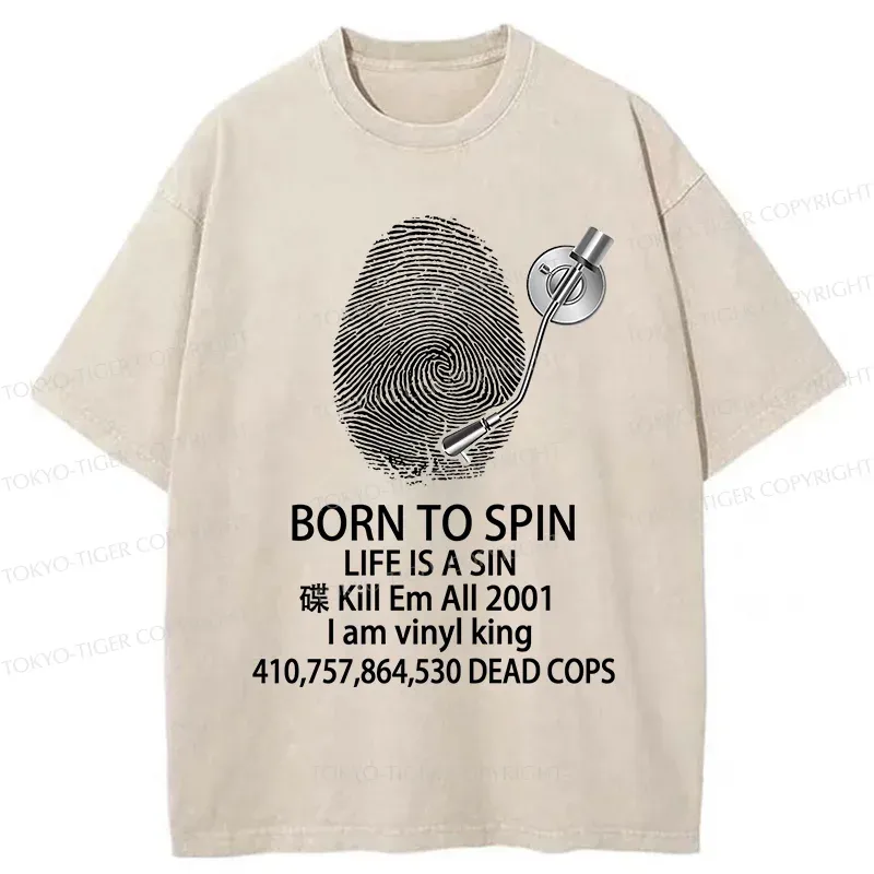 Tokyo-Tiger Born For Music Washed T-Shirt