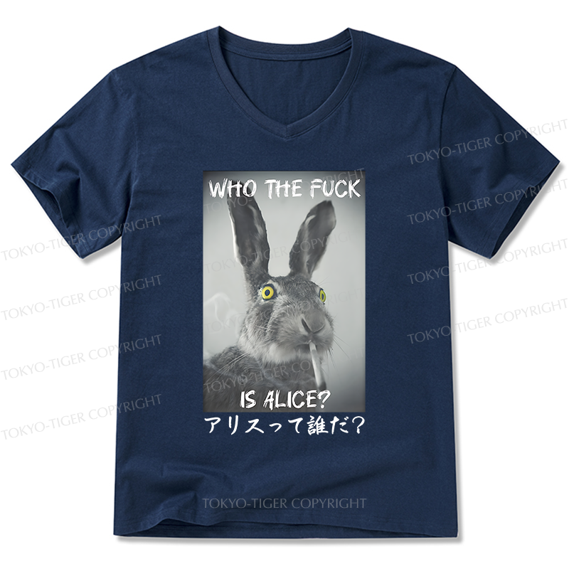 Tokyo-Tiger Who Is Alice? V-Neck Classic T-Shirt