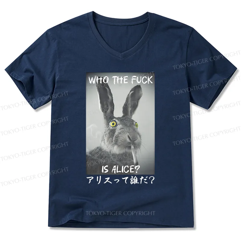 Tokyo-Tiger Who Is Alice? V-Neck Classic T-Shirt