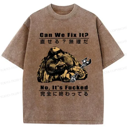 Tokyo-Tiger Can The Orangutans Fix It Washed T-Shirt