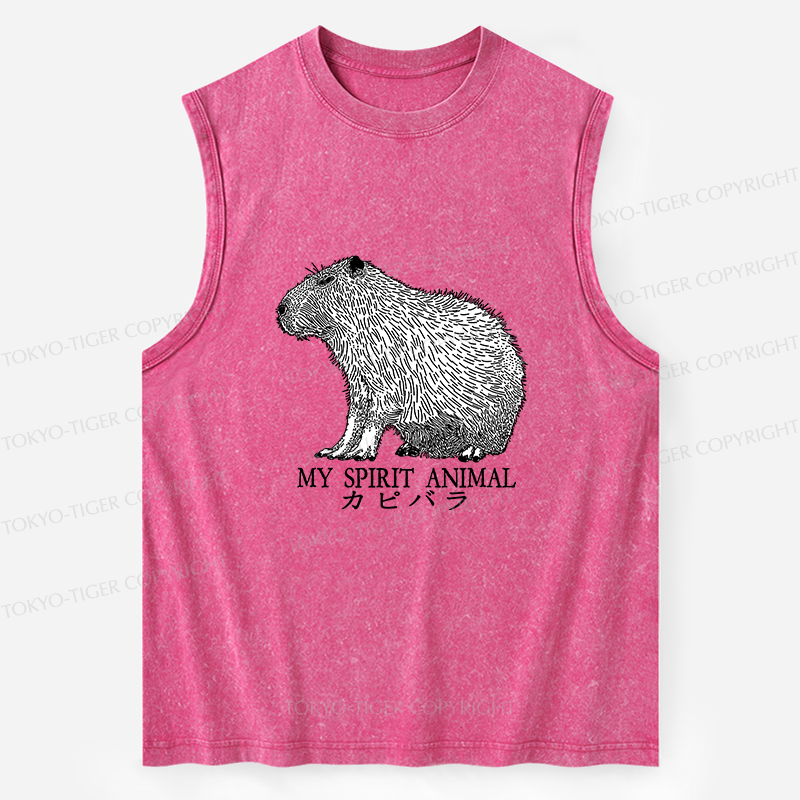 Tokyo-Tiger Capybara Spirit Washed Tank