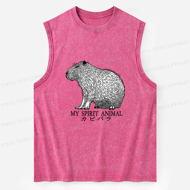 Tokyo-Tiger Capybara Spirit Washed Tank