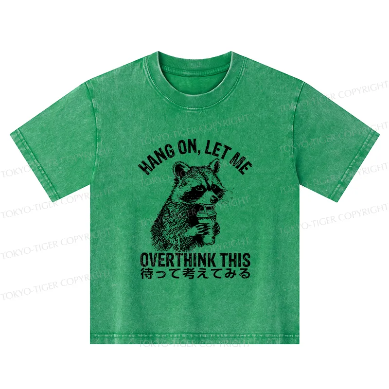 Tokyo-Tiger Overthink Raccoon Kids Washed T-Shirt
