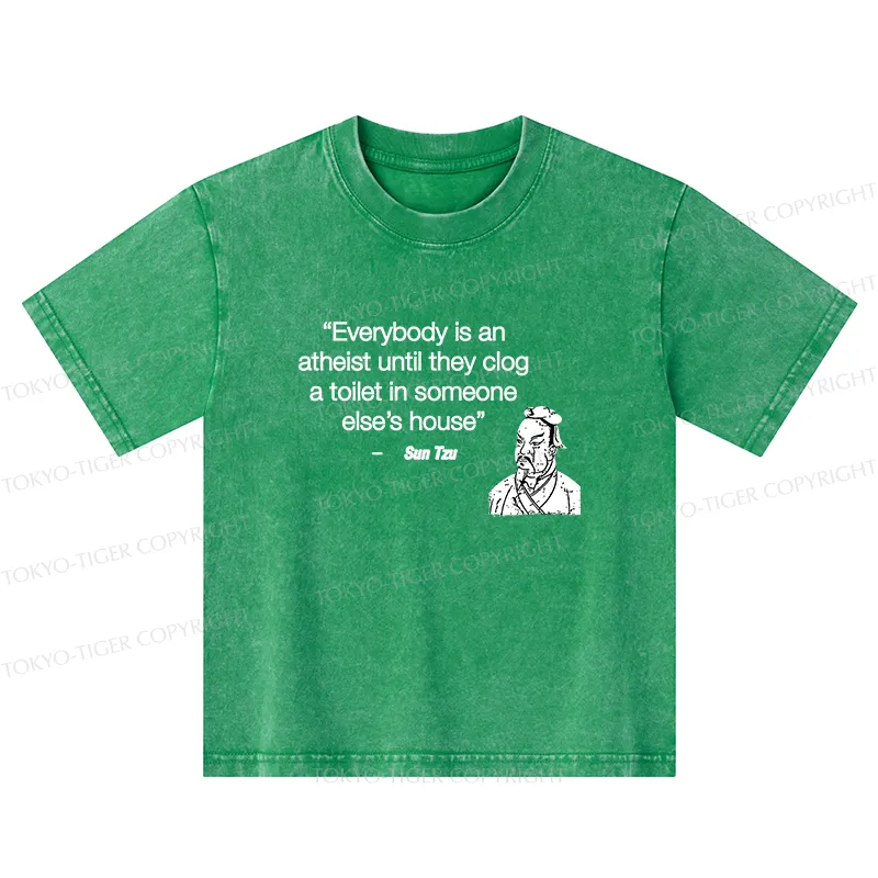 Tokyo-Tiger Funny Sun Tzu Saying Kids Washed T-Shirt