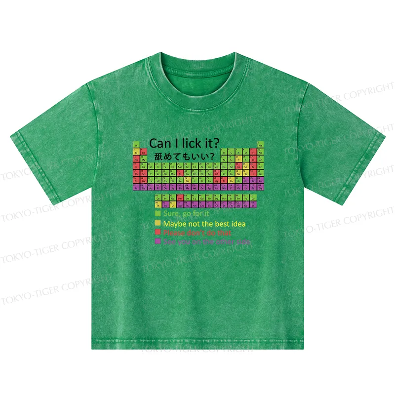 Tokyo-Tiger I Can I Lick It Kids Washed T-Shirt