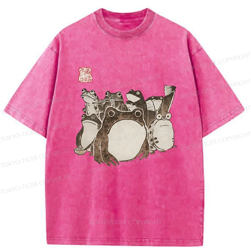 Tokyo-Tiger Japanese Frog Team Washed T-Shirt