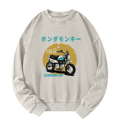 Tokyo-Tiger Honda Motorcycle Japanese Washed Sweatshirt