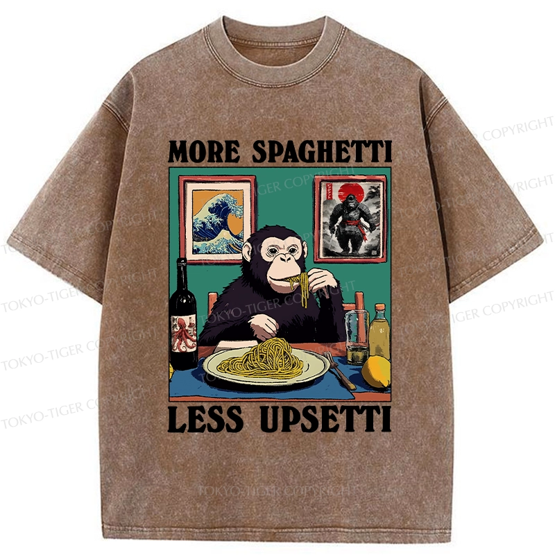 Tokyo-Tiger More Spaghetti Less Upset Bigfoot Washed T-Shirt