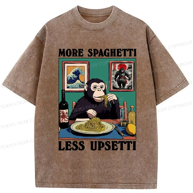Tokyo-Tiger More Spaghetti Less Upset Bigfoot Washed T-Shirt