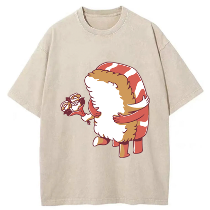 Tokyo-Tiger Sushi Of Love Washed T-Shirt
