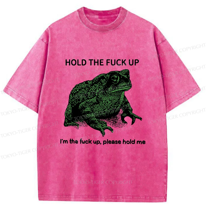 Tokyo-Tiger Funny Frog Meme Washed T-Shirt