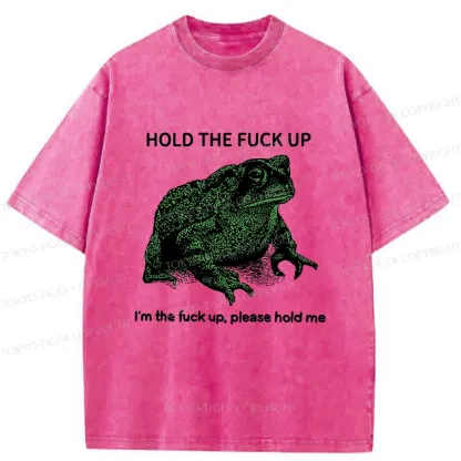 Tokyo-Tiger Funny Frog Meme Washed T-Shirt