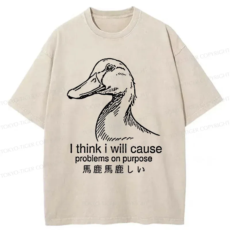 Tokyo-Tiger Silly Goose Washed T-Shirt