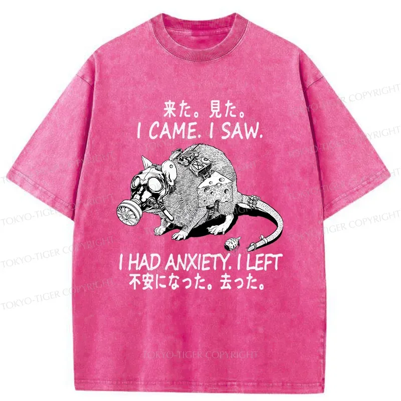 Tokyo-Tiger Anxious Mouse Washed T-Shirt