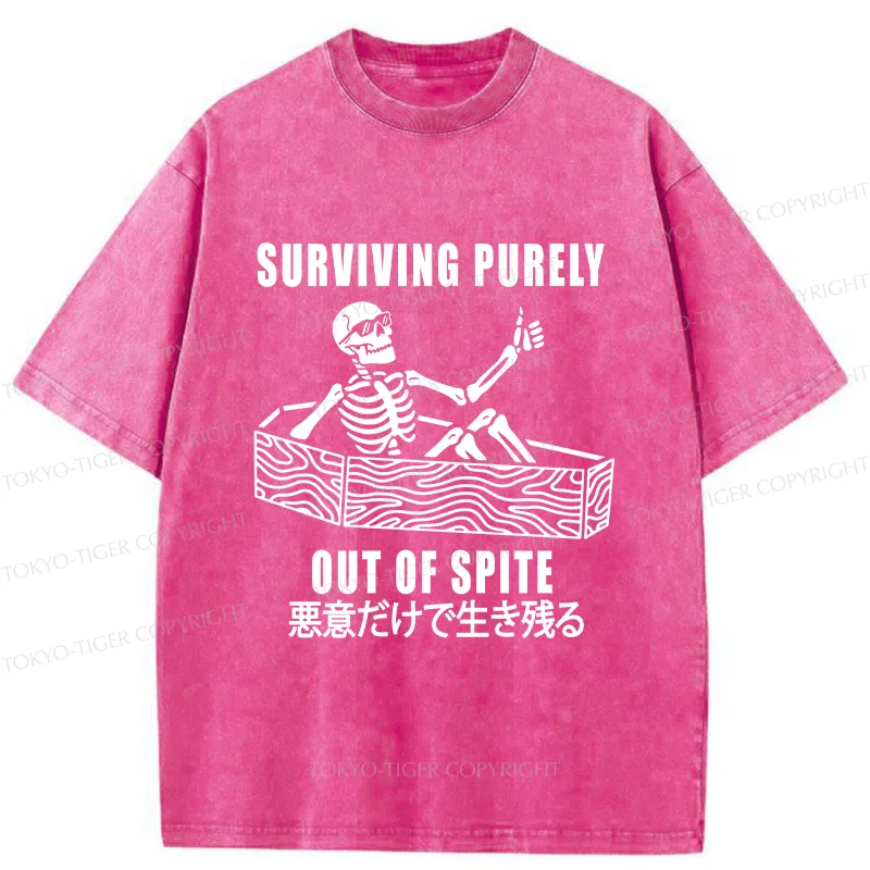 Tokyo-Tiger Survival Skeleton Washed T-Shirt