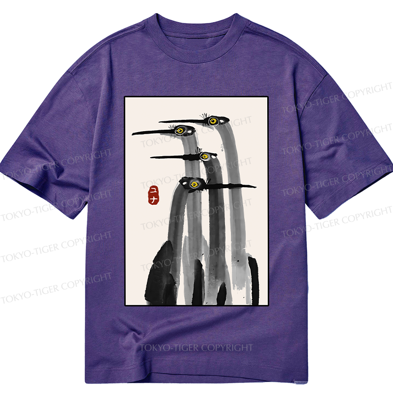 Tokyo-Tiger Japanese Crane Poster Classic T-Shirt