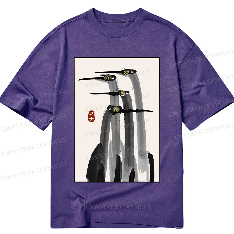 Tokyo-Tiger Japanese Crane Poster Classic T-Shirt