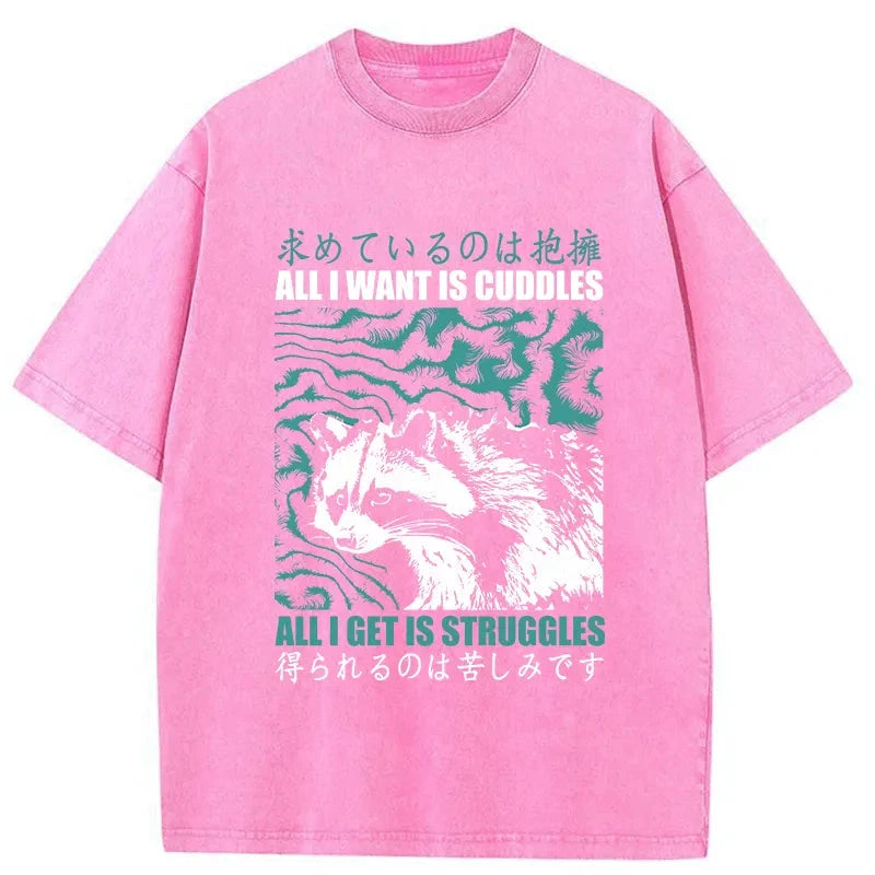Tokyo-Tiger All I Get Is Struggles Washed T-Shirt
