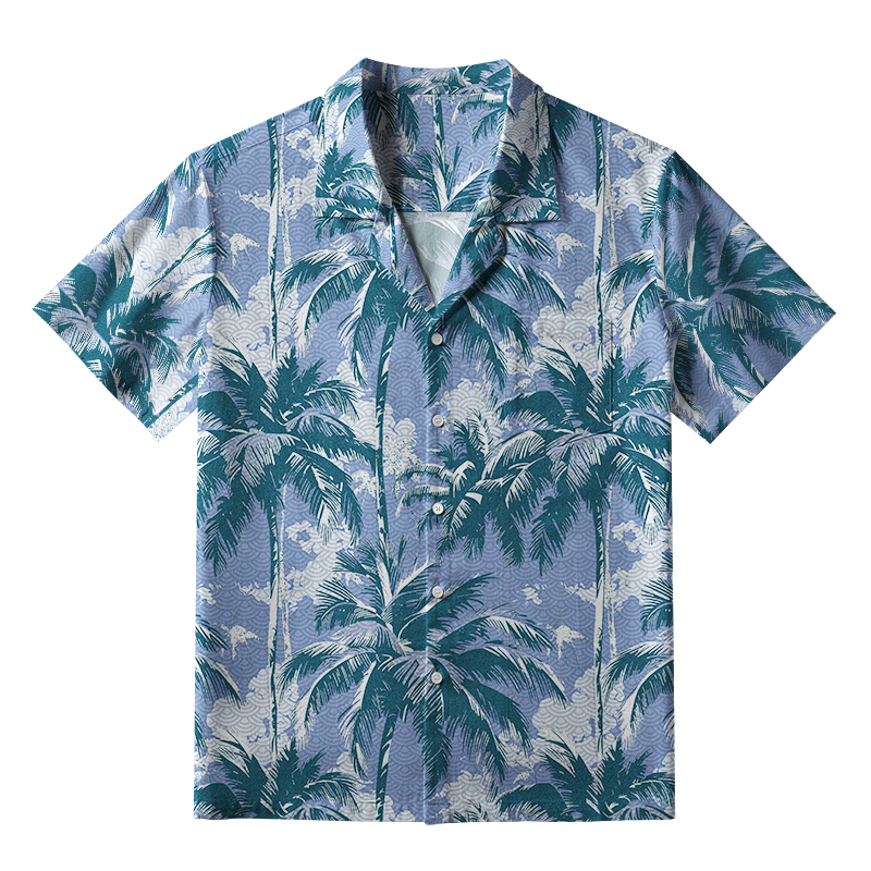 Tokyo-Tiger Palm Tree Paradise Aloha Hawaiian Shirt