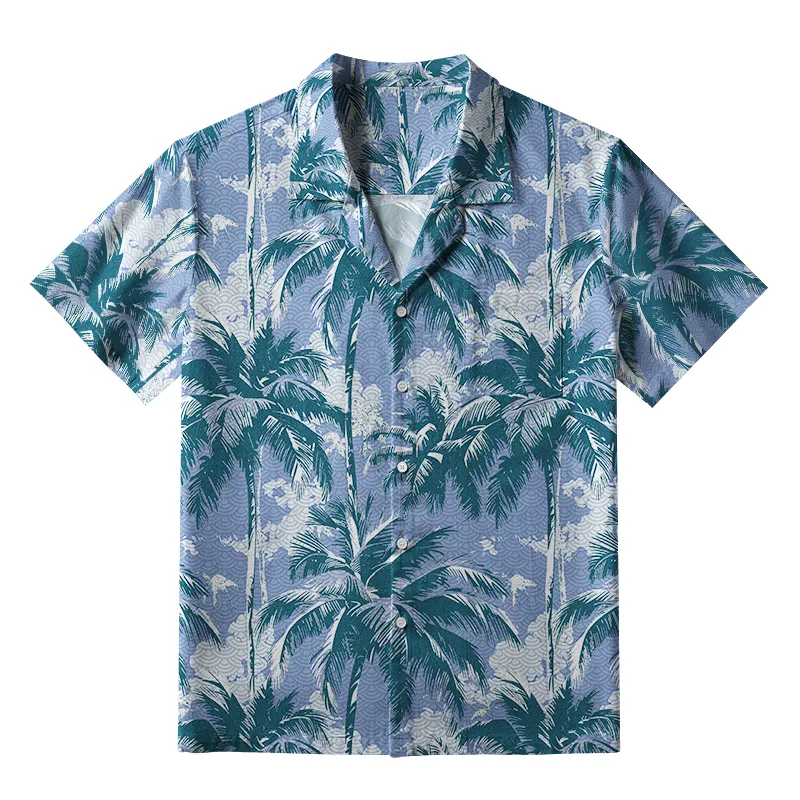 Tokyo-Tiger Palm Tree Paradise Aloha Hawaiian Shirt