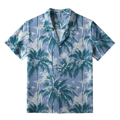 Tokyo-Tiger Palm Tree Paradise Aloha Hawaiian Shirt