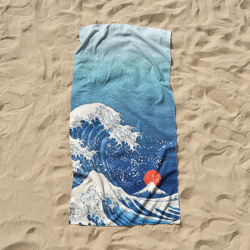 Tokyo-Tiger The Great Wave Off Fuji Beach Towel Sale