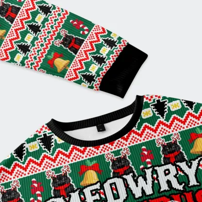 Tokyo-Tiger Krampus Black Cat Christmas Ugly Sweatshirt